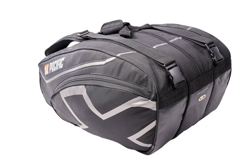 Pacific Tennis-Racketbag X Tour 2XL (Schlägertasche, 3 Hauptfächer, Thermofach) 2025 schwarz/chrome 12er